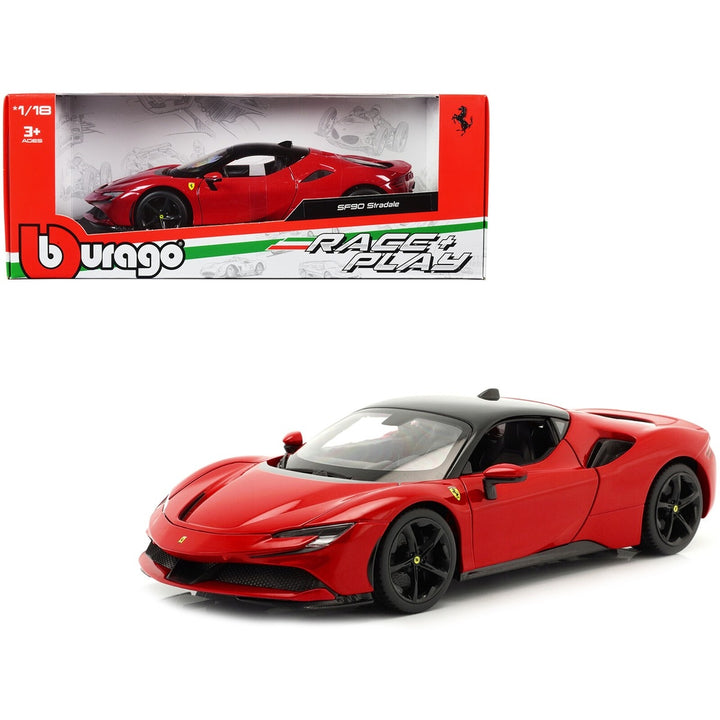 Ferrari SF90 Stradale Bburago 1:24 Scale Race & Play Model Car - Red