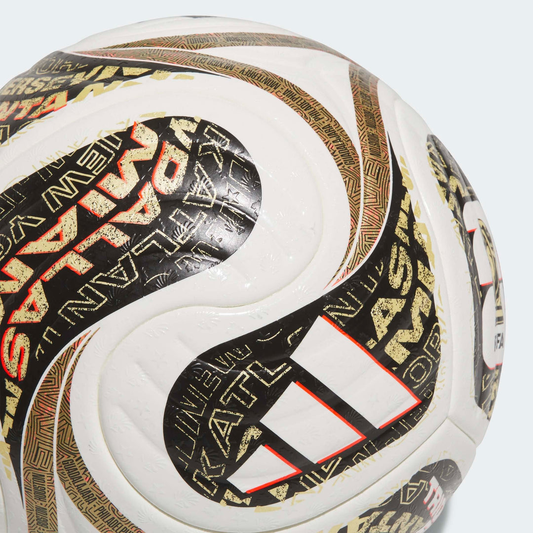 Final World Cup 2026 Pro soccer ball by Adidas - black white gold and red  