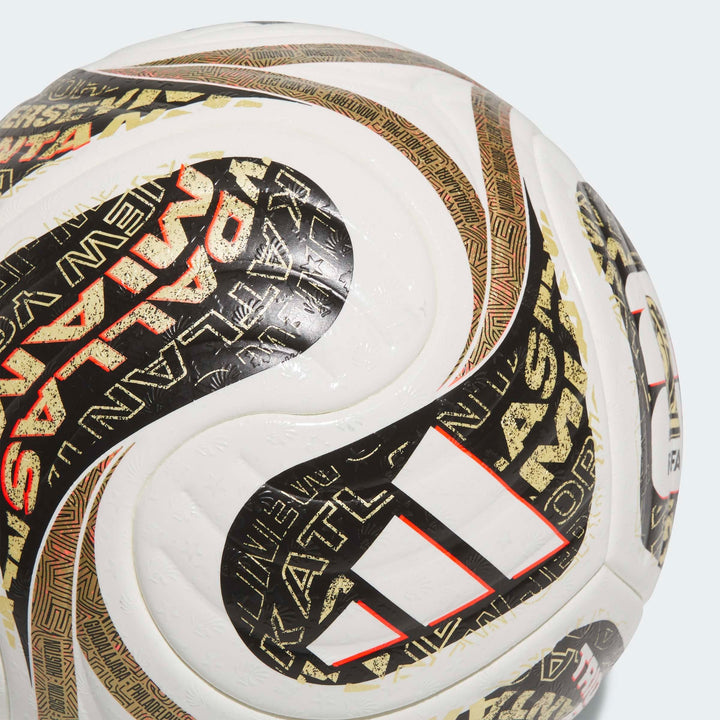 Final World Cup 2026 Pro soccer ball by Adidas - black white gold and red  