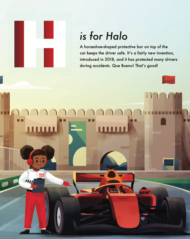 Bilingual ABCs of Racing Book – English & French – l'ABC de la Course – First Formula 1™ Learning Guide