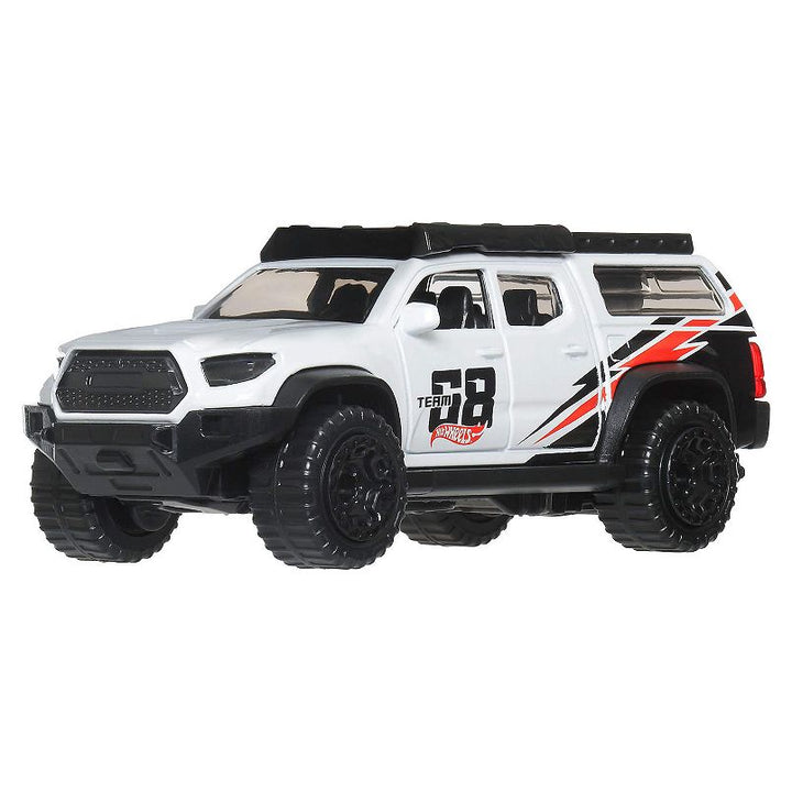 Hot Wheels - Toyota Tacoma Custom - 2025 Pull-Back Speeders Series 1/43 Scale - White 