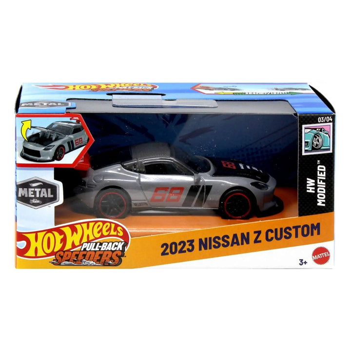 Hot Wheels Pull-Back Speeders: Nissan Z 2023, coche coleccionable a escala 1:43