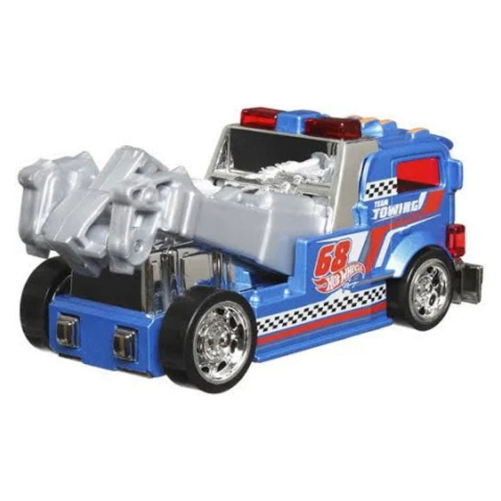 Hot Wheels Pull-Back Speeders – HW Torque Heavy Hitcher 1:43 Scale Car - Blue