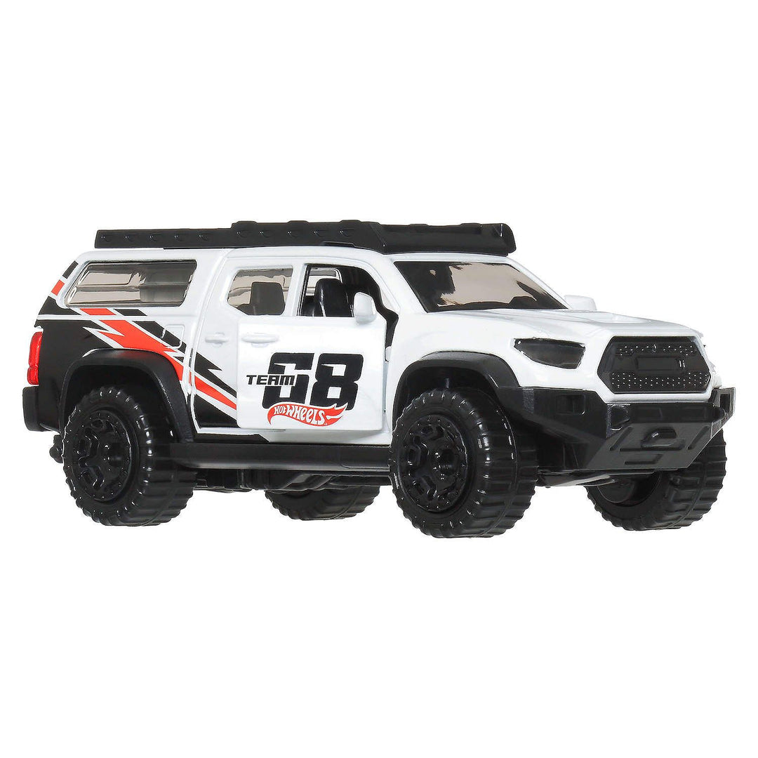Hot Wheels Toyota Tacoma Custom - Pull-Back Speeders Series 1:43 Diecast Car - White 