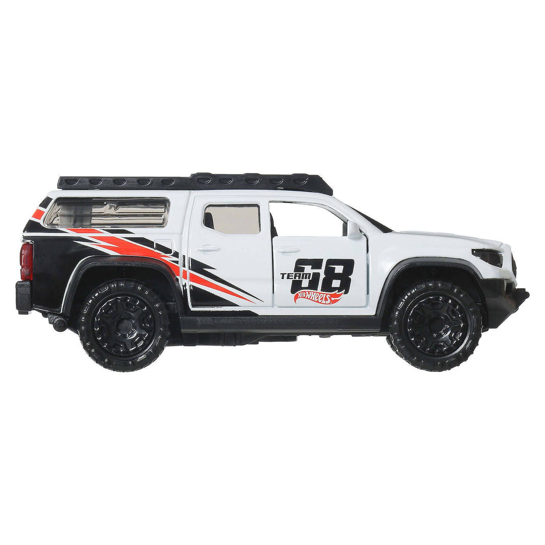 Hot Wheels Toyota Tacoma Custom - Pull-Back Speeders Series 1:43 Scale Diecast - White