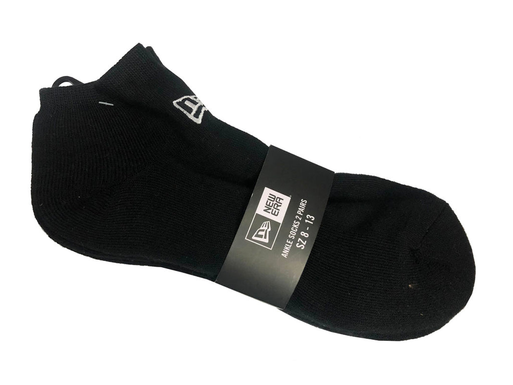NEW ERA® Brand 2 Pack Ankle Socks Men's - Black