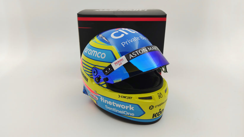 2023 Fernando Alonso ASton Martin F1® Team 1:2 Scale Helmet - Accessories - Lime