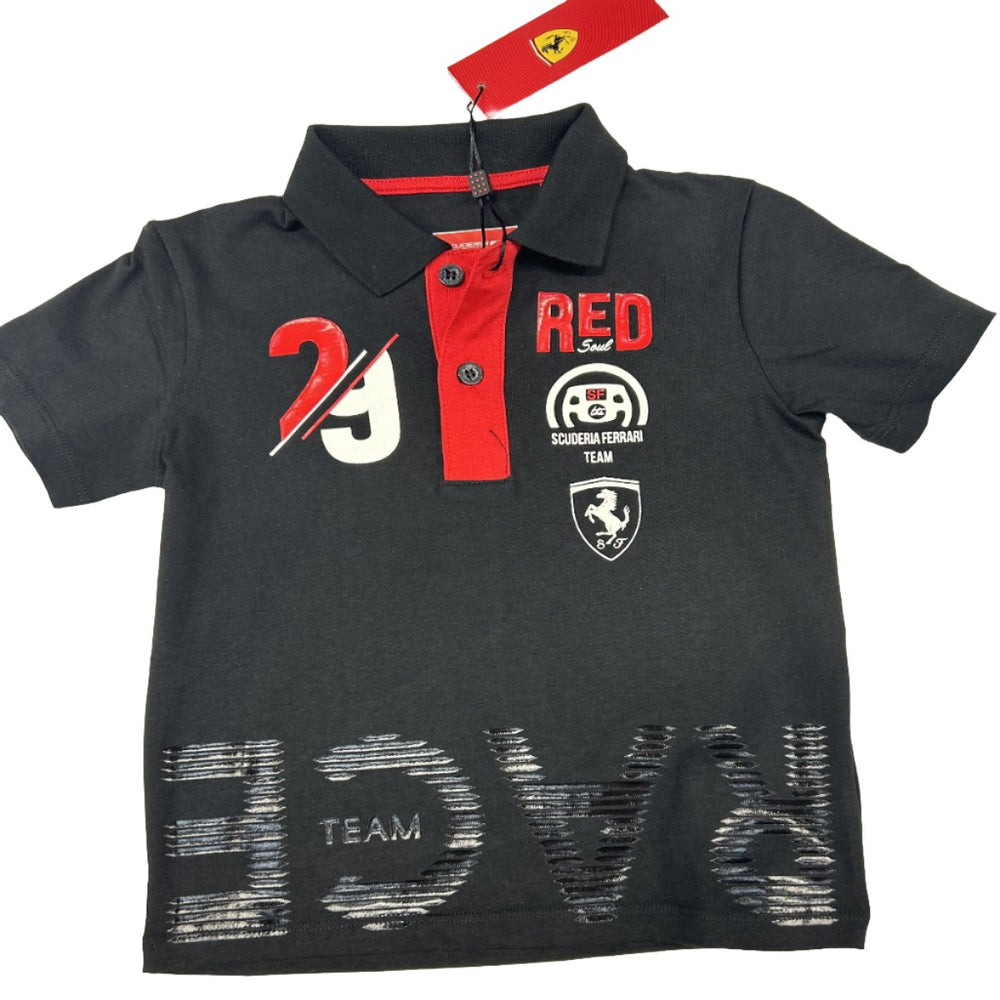 Scuderia Ferrari F1™ Team Race SS Polo Shirt - Kids - Black
