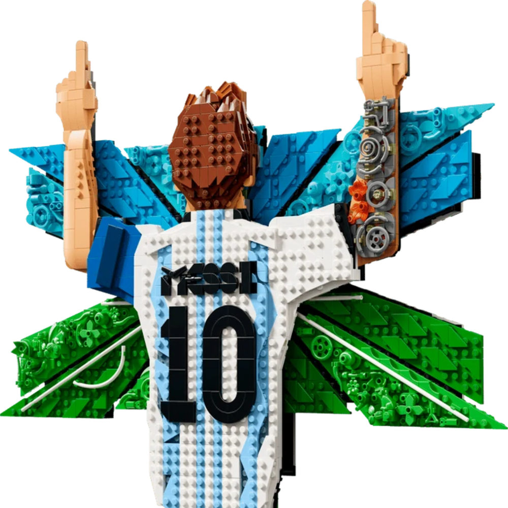 Lionel Messi Soccer Celebration Lego Set - Blue