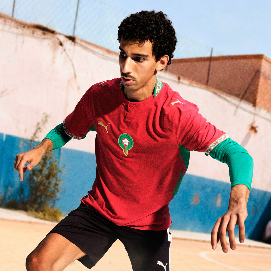maillot authentique federation royale marocaine de football domicile rouge Puma Morocco FRMF Home 2026/27 men red