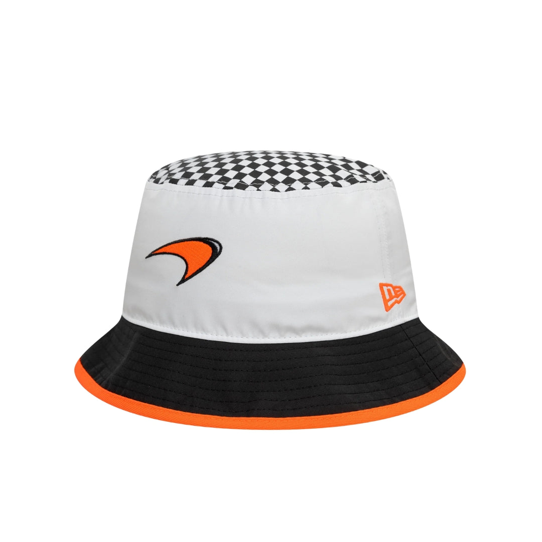 McLaren F1™ Checkered Bucket Hat Unisex Cap - White