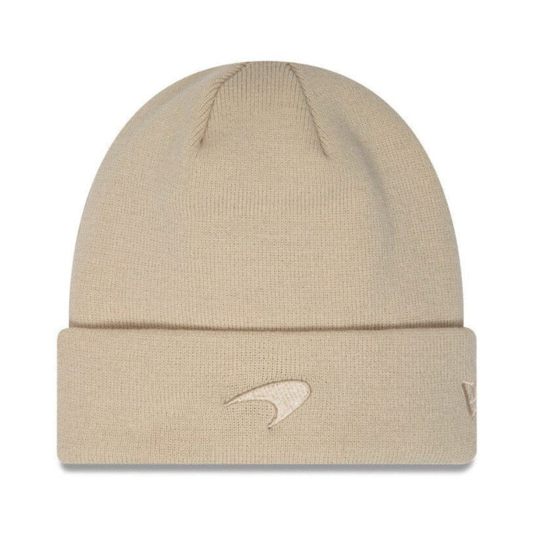 McLaren F1™ Seasonal Cuffed Knitted Unisex Winter Beanie - Beige / Blue