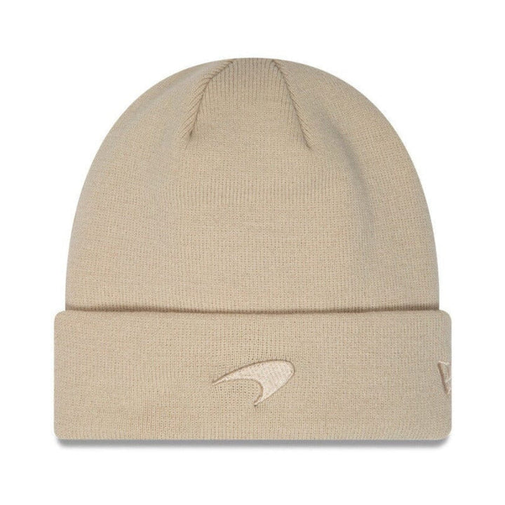 McLaren F1™ Seasonal Cuffed Knitted Unisex Winter Beanie - Beige / Blue