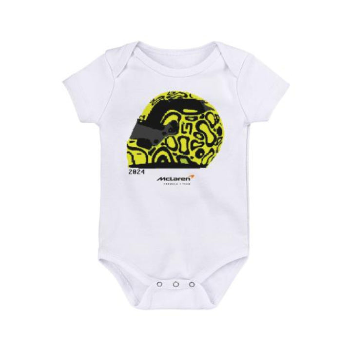 McLaren F1™ Team Lando Norris Helmet Baby Bodysuit Set - White