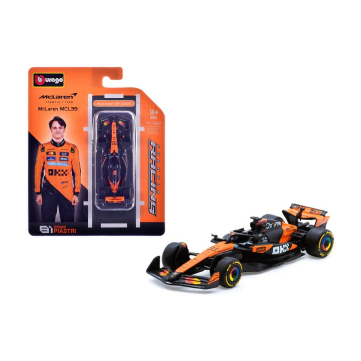 McLaren F1™ Team Oscar Piastri MCL39 Bburago 1:64 Scale Car - Orange