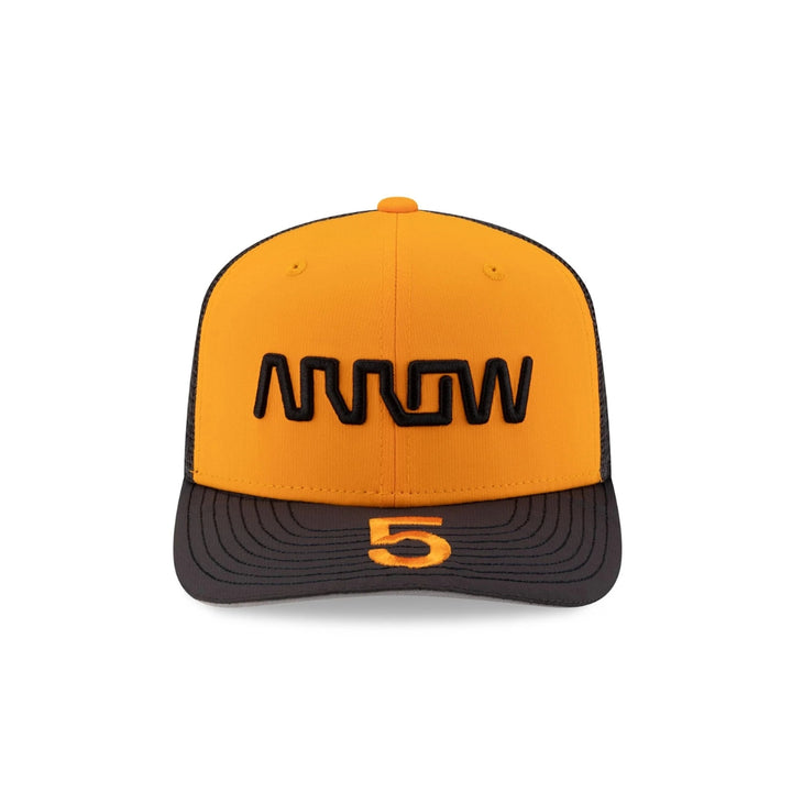 2025 McLaren F1™ Team Arrow #5 Patricio O'Ward 9Seventy Adjustable Adult Cap - Papaya and Grey