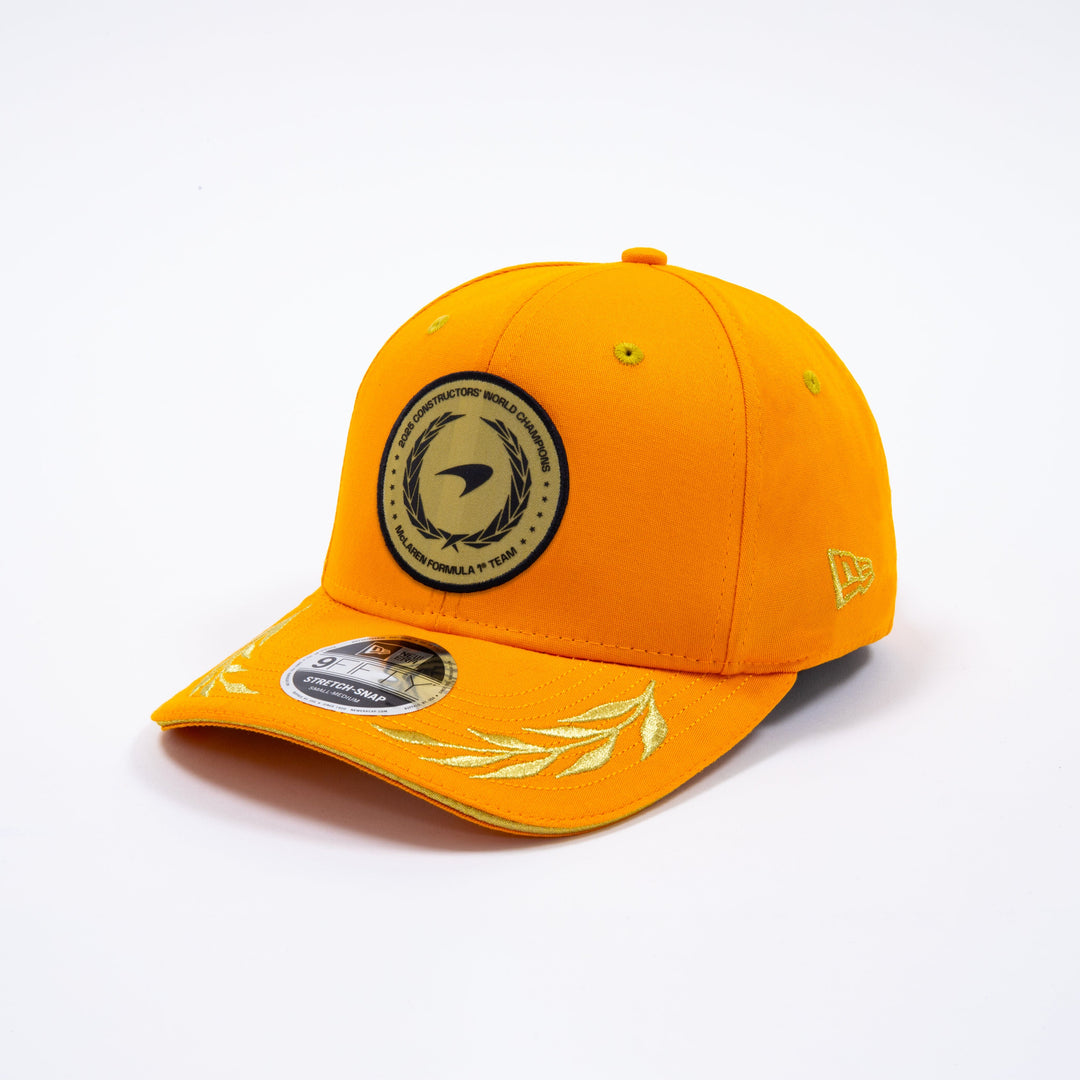 Official McLaren F1 2025 Constructors' Championship Cap with laurel golden leaf - Papaya Orange 