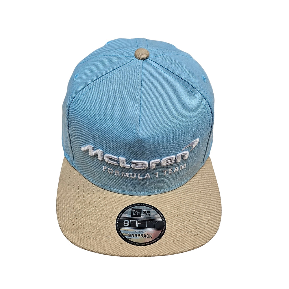 2025 McLaren F1™ Team 950 A Frame 2 Tone Colour Flatbrim Men's Cap - Sky and Cream