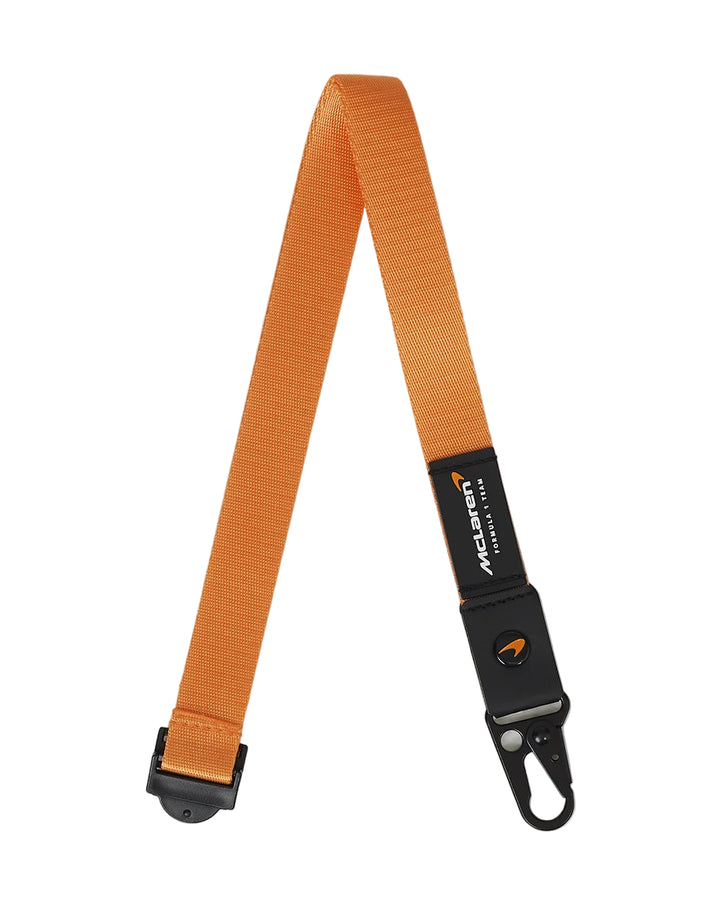 McLaren F1 Team Embossed Nylon Webbing Lanyard Jey Fob – Papaya Orange