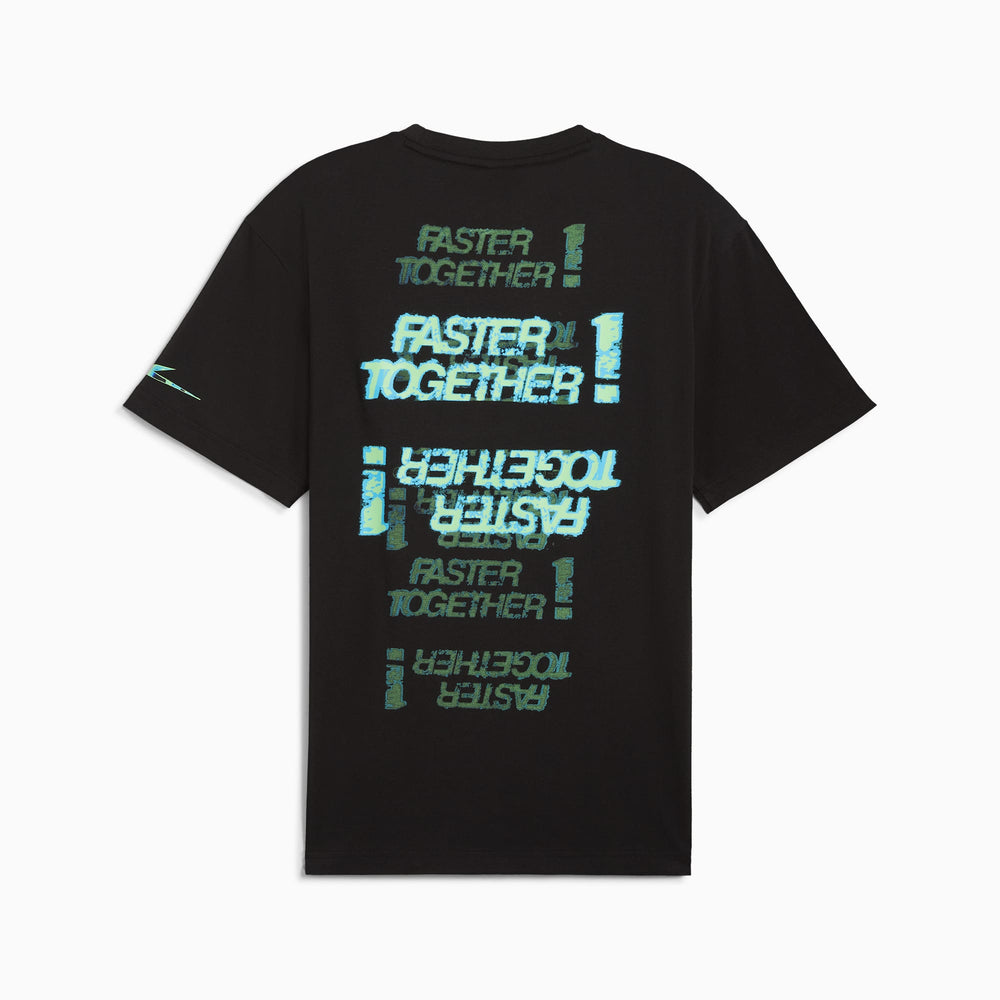 Puma Mercedes AMG F1 Neon Energy Faster Together Black Tee