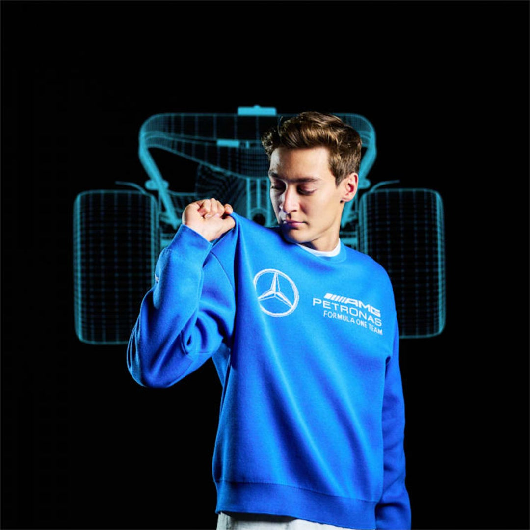 Mercedes AMG Petronas F1™ Team Men's Statement Knitted Crew - Blue