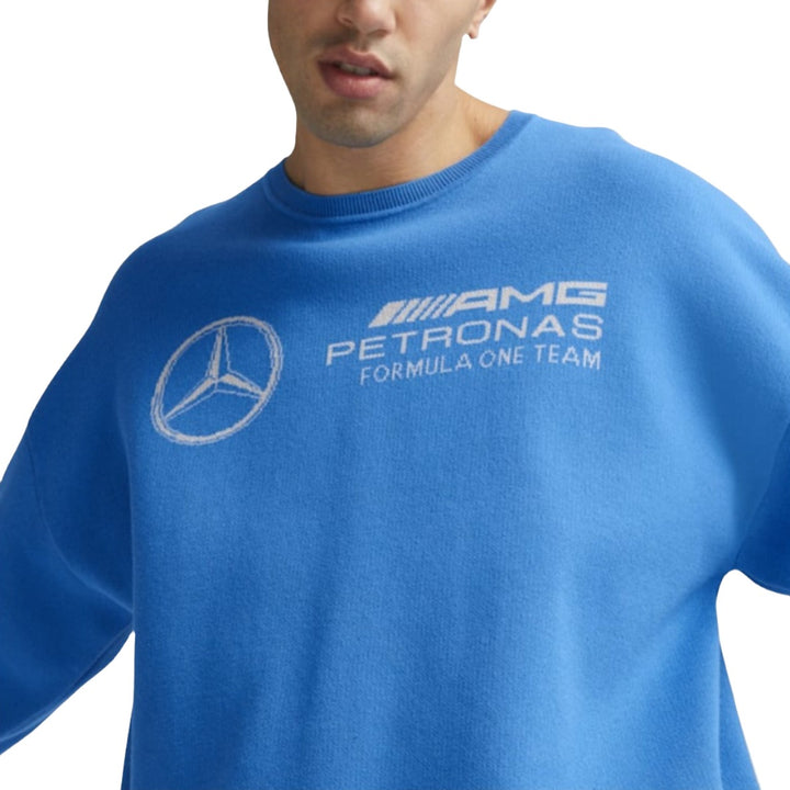 Mercedes AMG Petronas F1™ Team Men's Statement Knitted Crew - Blue