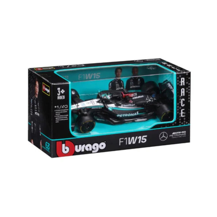Mercedes AMG Petronas F1™ Team F1W15 George Russell Bburago 1:43 Scale Model Car - Black