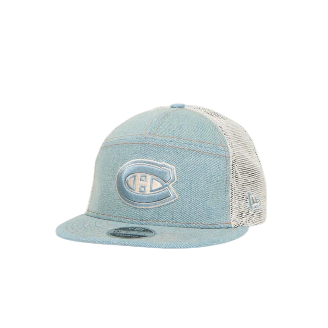 Montreal Canadiens Denim 9FIFTY Split Panel Trucker Cap - Denim