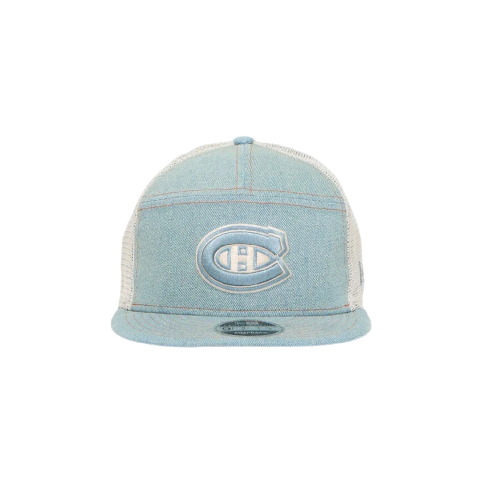 Montreal Canadiens Denim 9FIFTY Split Panel Trucker Cap - Denim