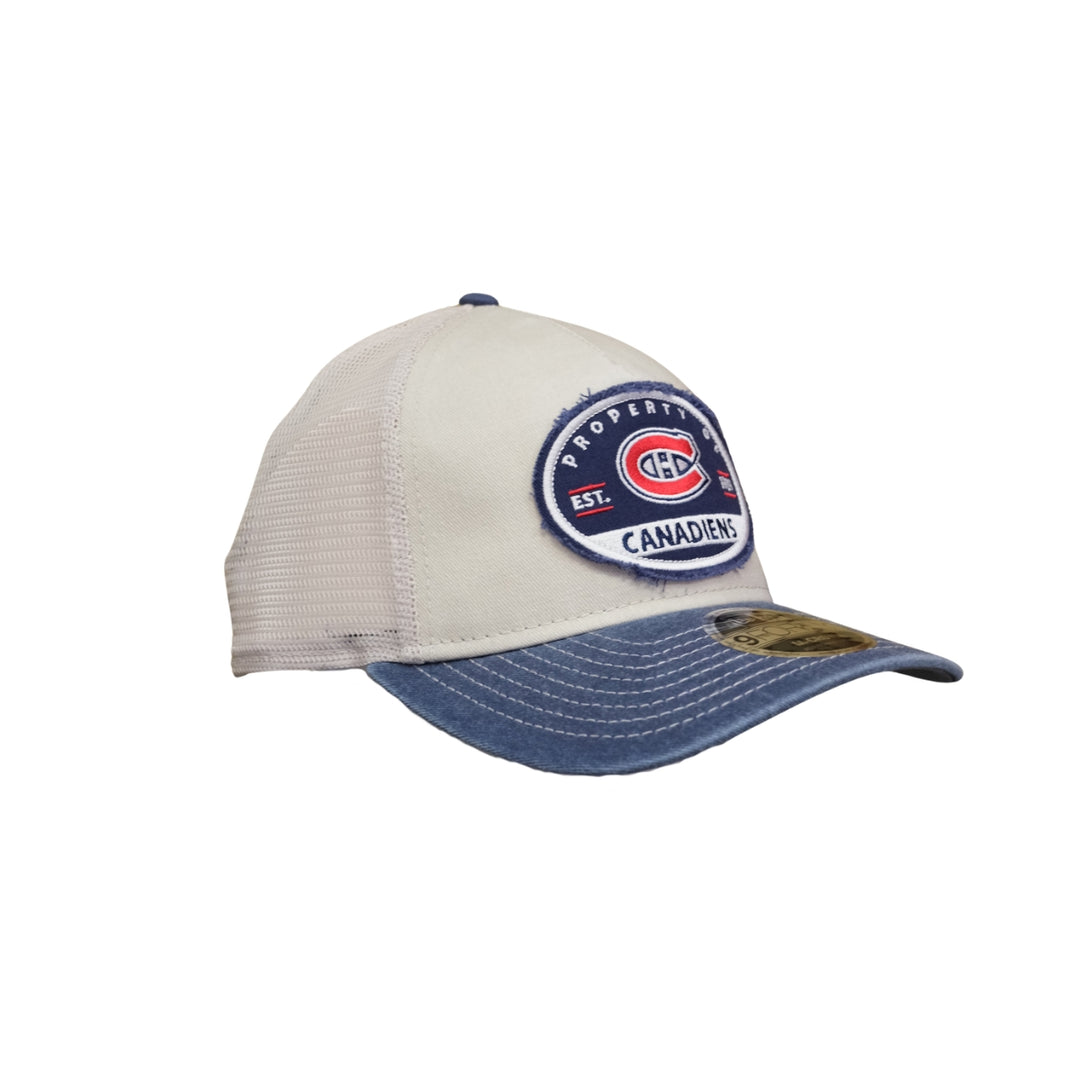 Montreal Canadiens NHL® 9FORTY A-Frame Washed Trucker Cap – Cream / Blue