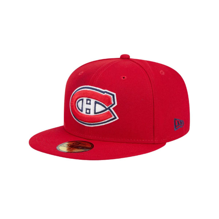 Montreal Canadiens NHL® New Era 59FIFTY Fitted Primary Logo Flat Brim Men's Hat – Red