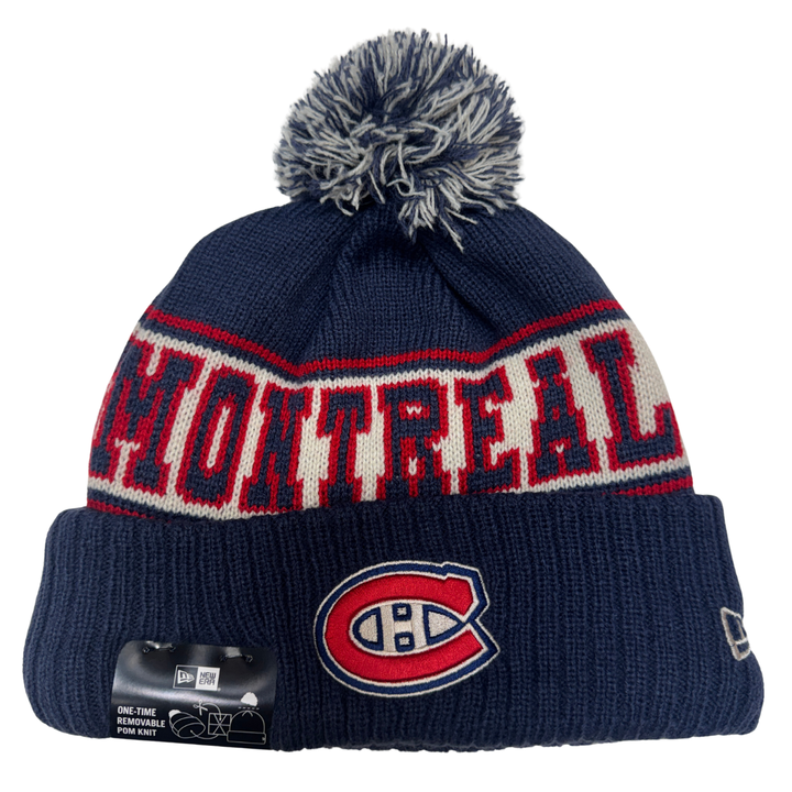 Montreal Canadiens Hockey NHL New Era Adult Winter Beanie – Navy Multicolour