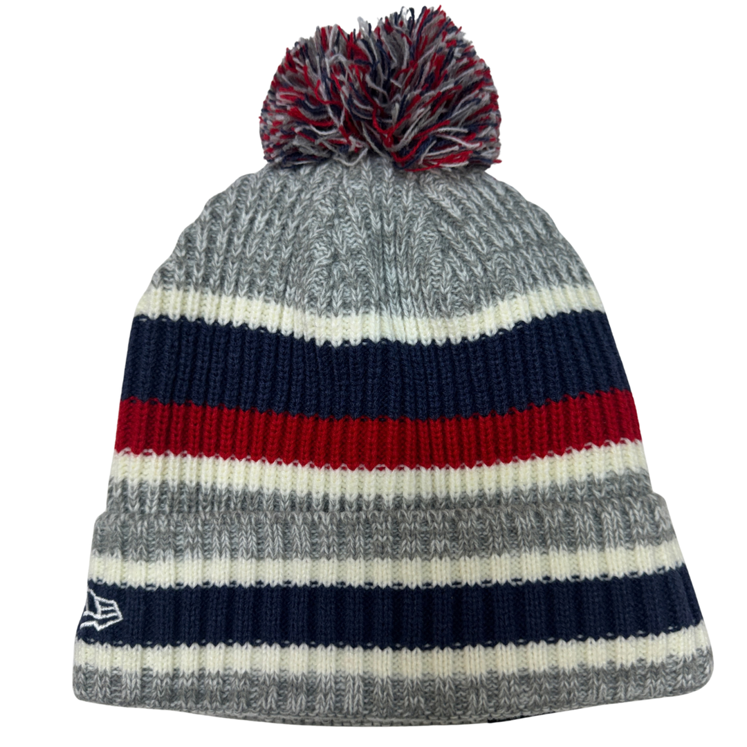 Montreal Canadiens Hockey NHL New Era Pom Adult Winter Beanie – Grey Multicolour