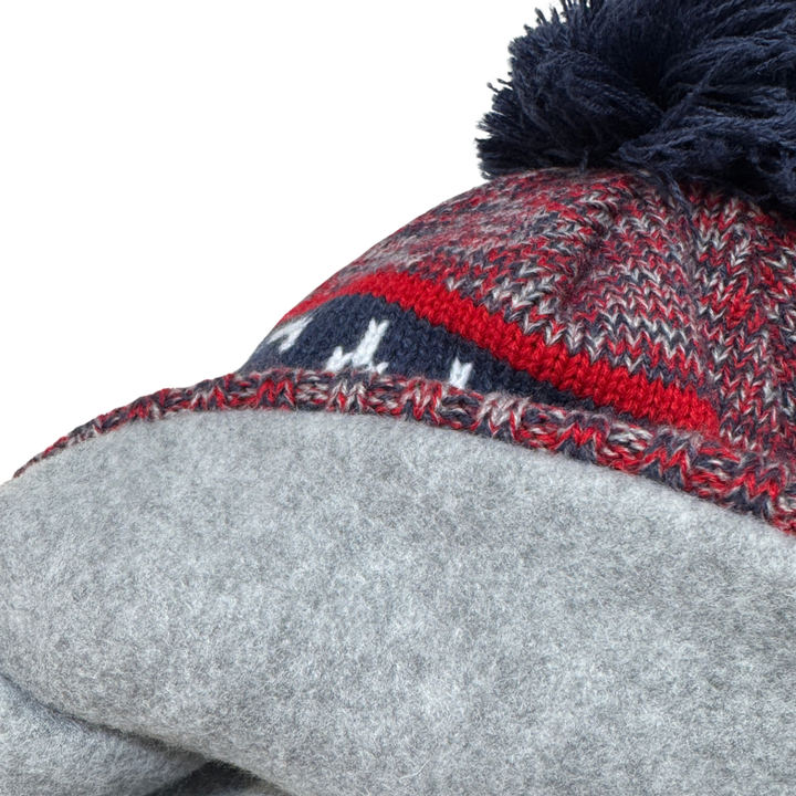 Montreal Canadiens Hockey NHL New Era Pom Youth Winter Beanie – Red Multicolour