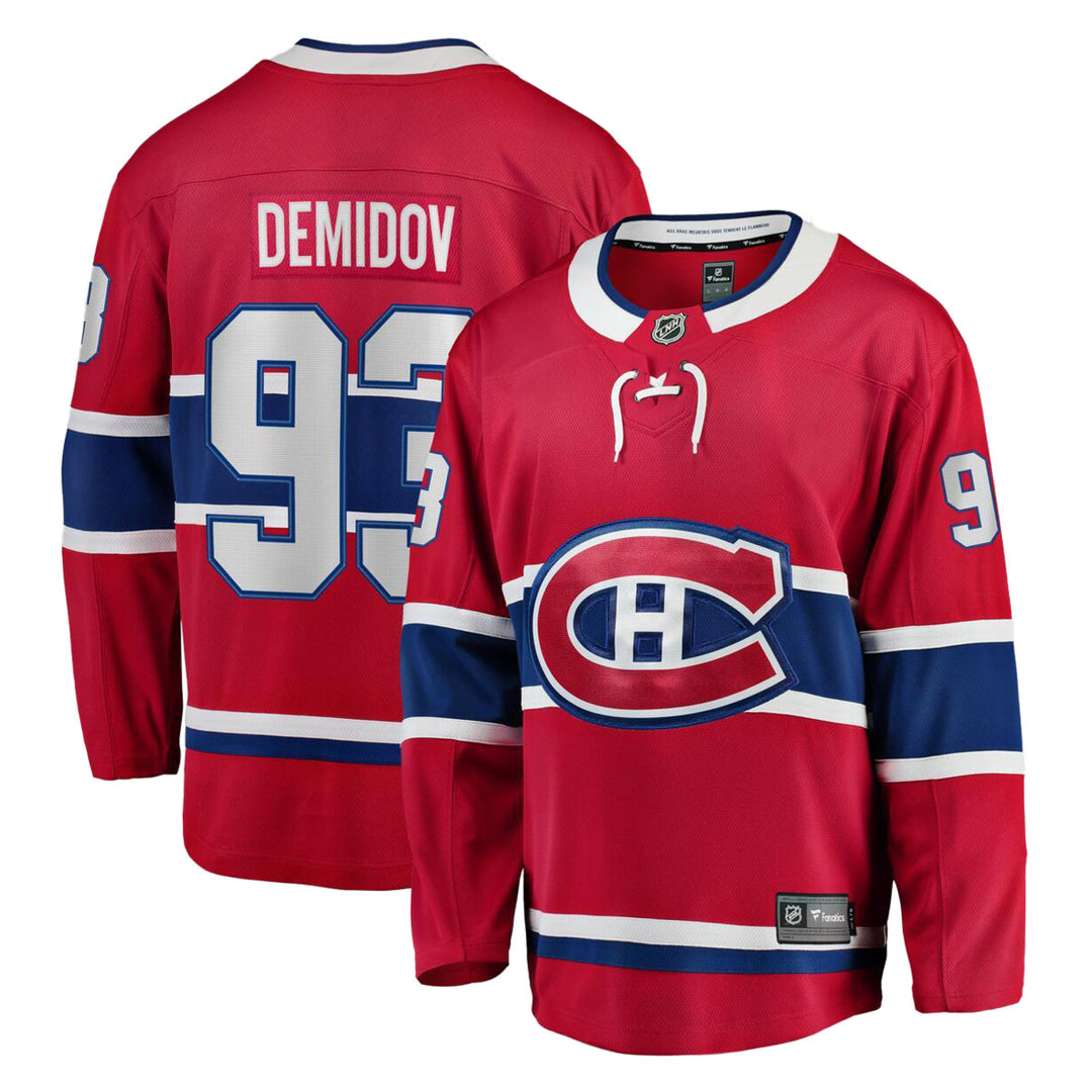 Fanatics Breakaway Montreal Canadiens Demidov - NHL Ice Hockey Unisex Official Jersey - Red