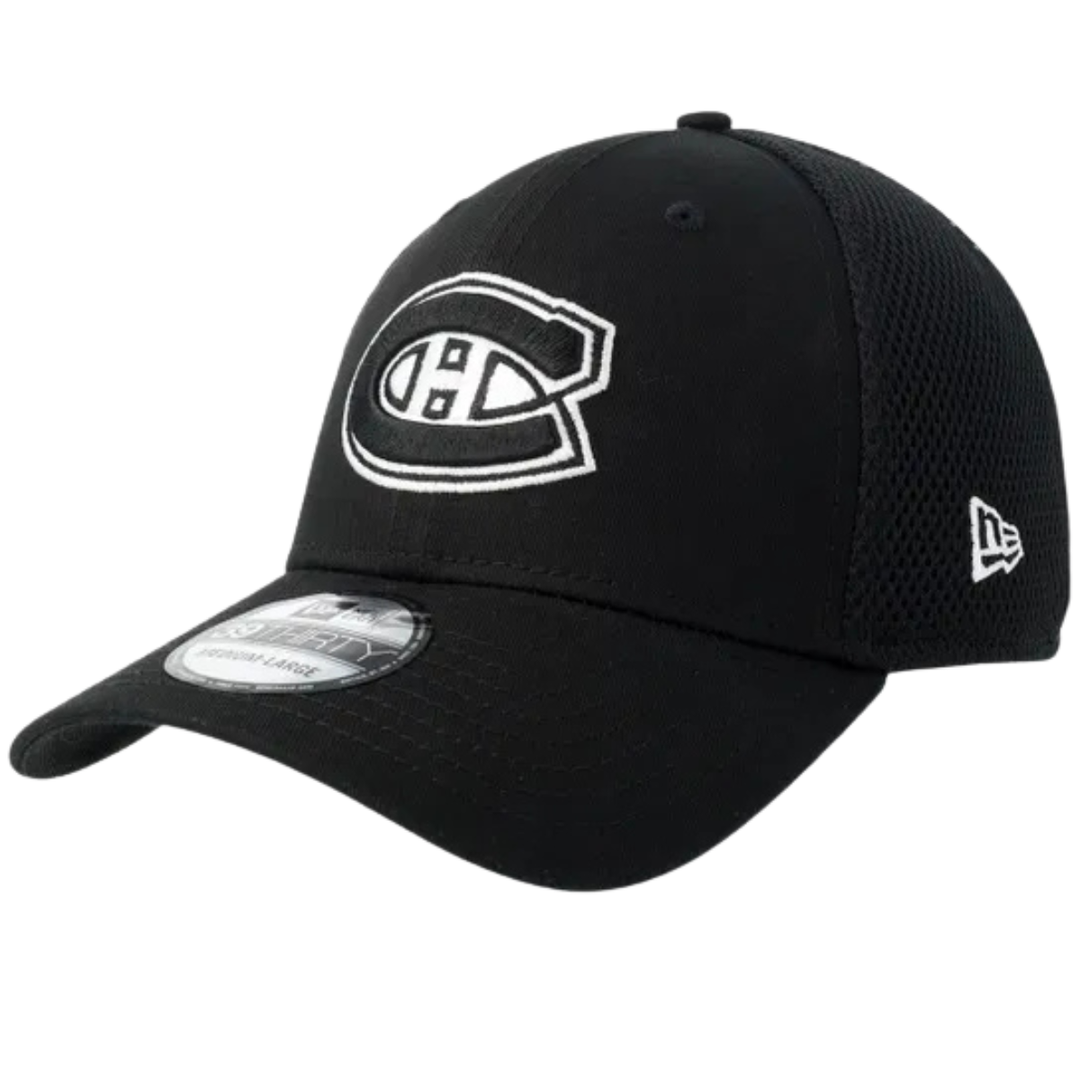 Montreal Canadiens New Era 39THIRTY EG Neo Mesh Stretch-Fit Cap – Black/White  