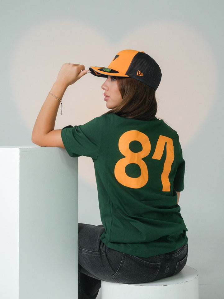 McLaren F1 Team Oscar Piastri Home Territories Australian Grand Prix Unisex Tee and 2025 Piastri Papaya Cap - Green