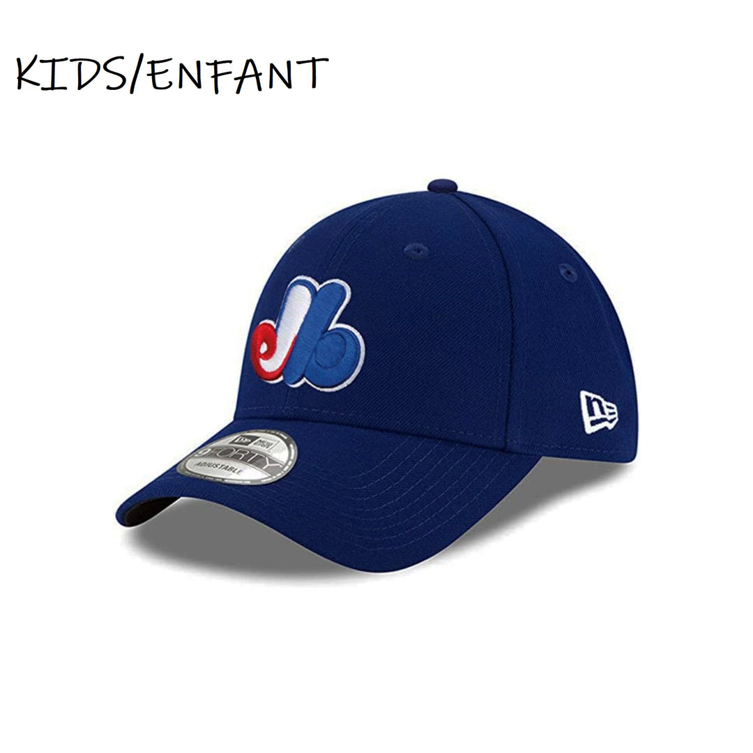 Montreal Expos MLB Team New Era® 9FORTHY Kids' Adjustable Baseball Cap - Royal Blue