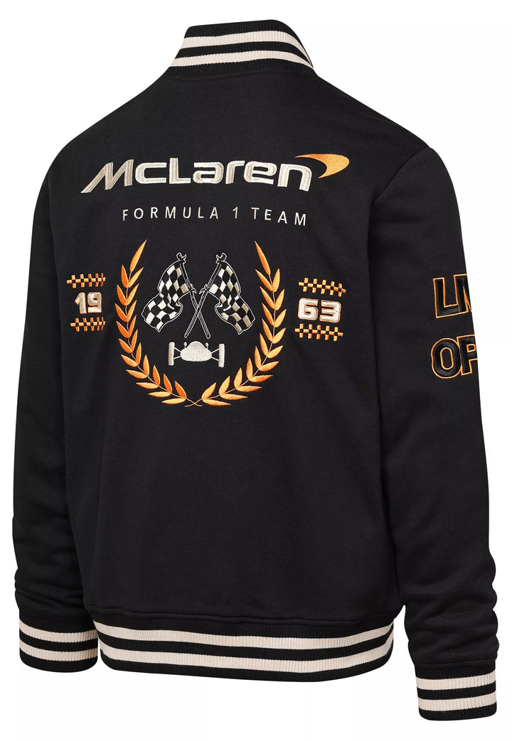 2025 McLaren F1™ Team Auto Racing Car Men's Varsity Jacket - Black