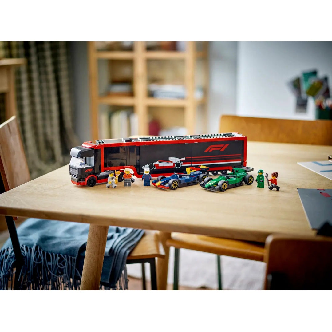 Oracle Red Bull Racing F1™ Team & Aston Martin F1™ Team Truck with RB20 & AMR24 F1™ LEGO 1:24 Scale Model Car - Muticolour