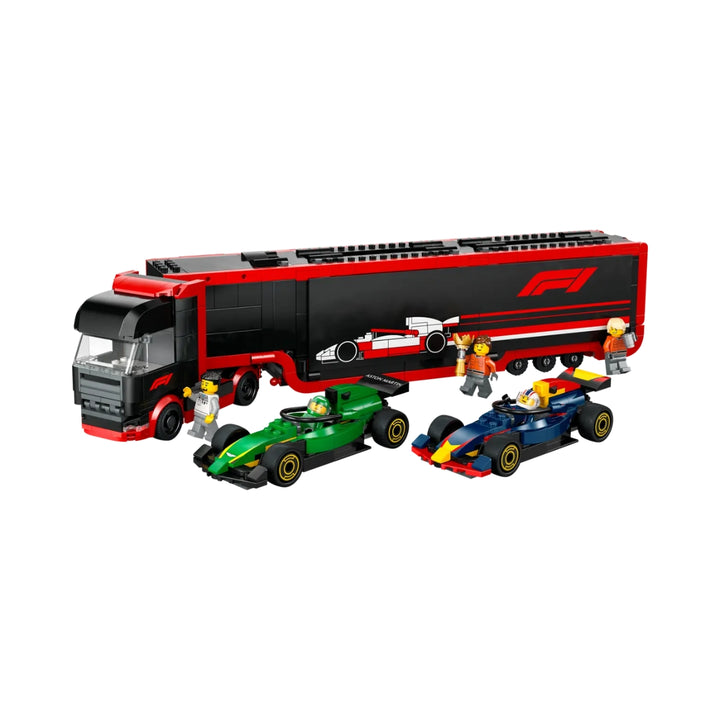 Oracle Red Bull Racing F1™ Team & Aston Martin F1™ Team Truck with RB20 & AMR24 F1™ LEGO 1:24 Scale Model Car - Muticolour