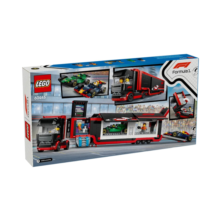 Oracle Red Bull Racing F1™ Team & Aston Martin F1™ Team Truck with RB20 & AMR24 F1™ LEGO 1:24 Scale Model Car - Muticolour