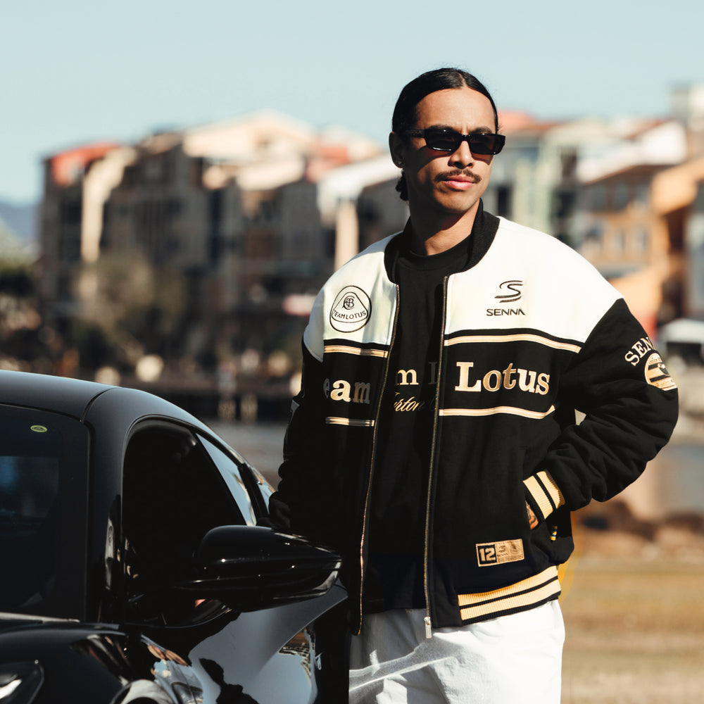 Ayrton Senna x Lotus F1™ Team Estoril 1985 Series Bomber Jacket - Black