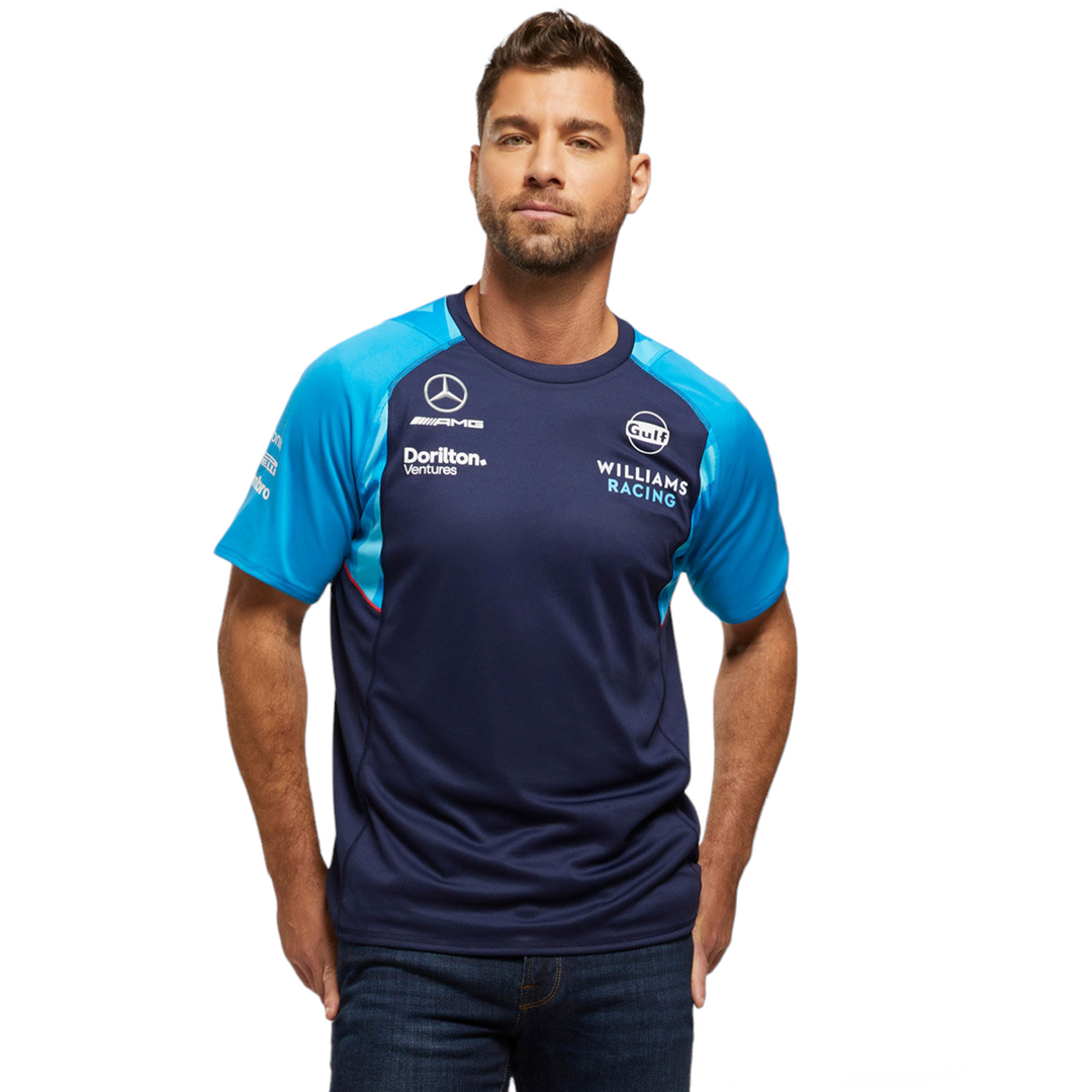 2023 Williams Racing F1™ Team Training Men's Jersey T-Shirt Peacock Blue