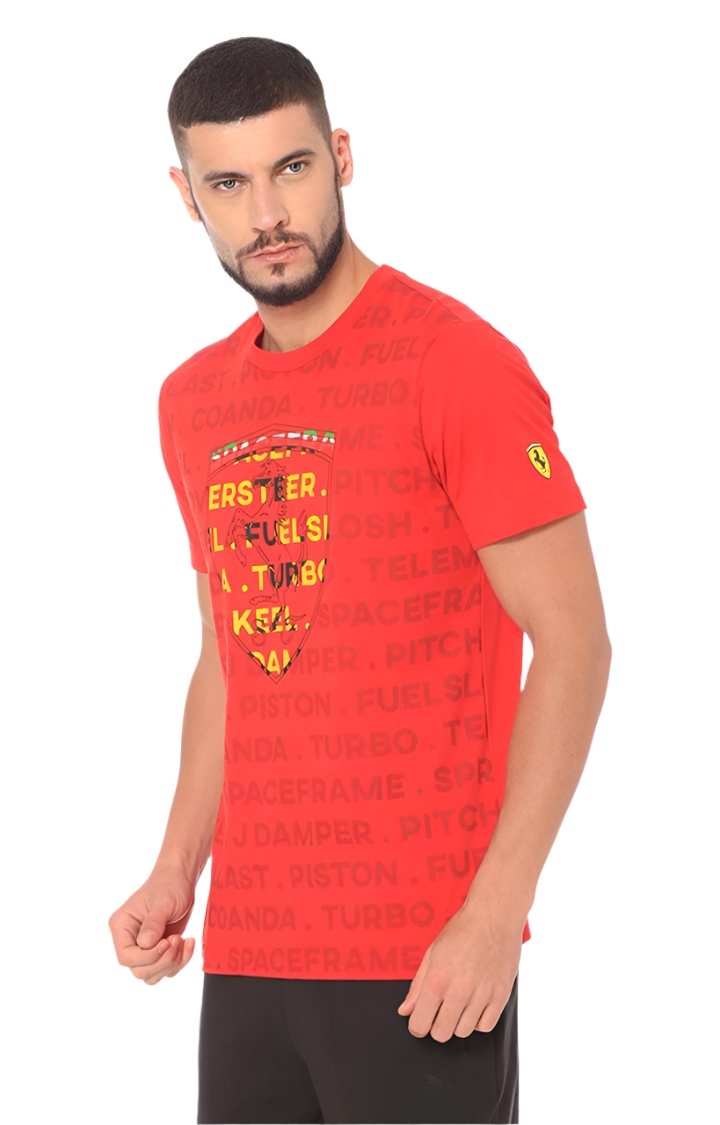 Puma Ferrari F1 Motorsports Big Shield  Adult Men's T-shirt - Red