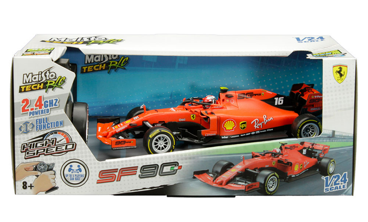 Maisto F1™ Ferrari SF90 Charles Leclerc 1:24 Remote Control Car - Red