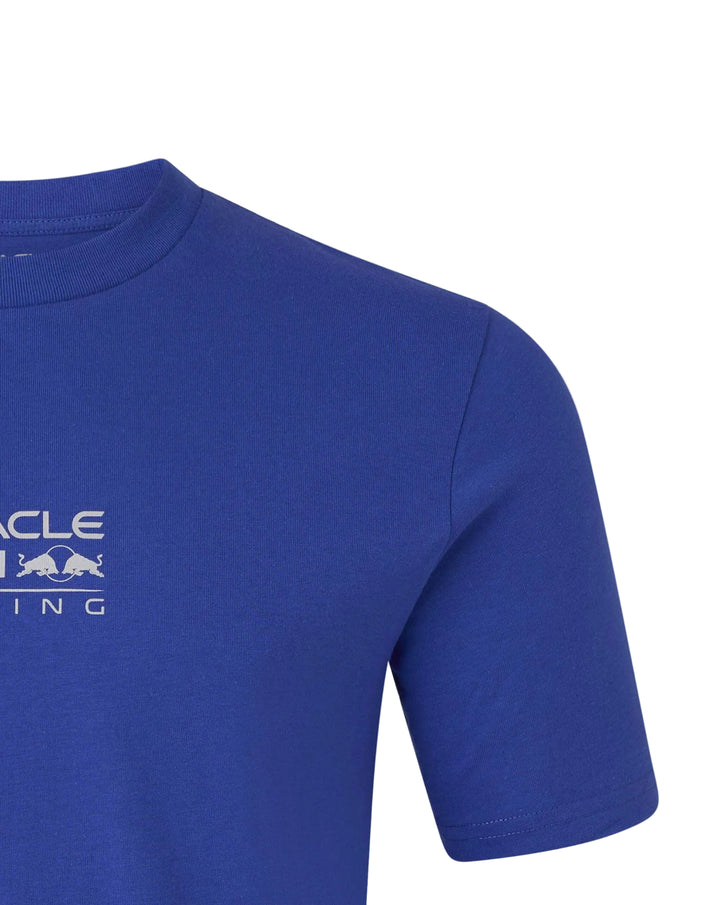2026 F1 ORBR Blue t-shirt for kids age 6 to 12 years old with a large Red Bulll logo on the back - Unisex 