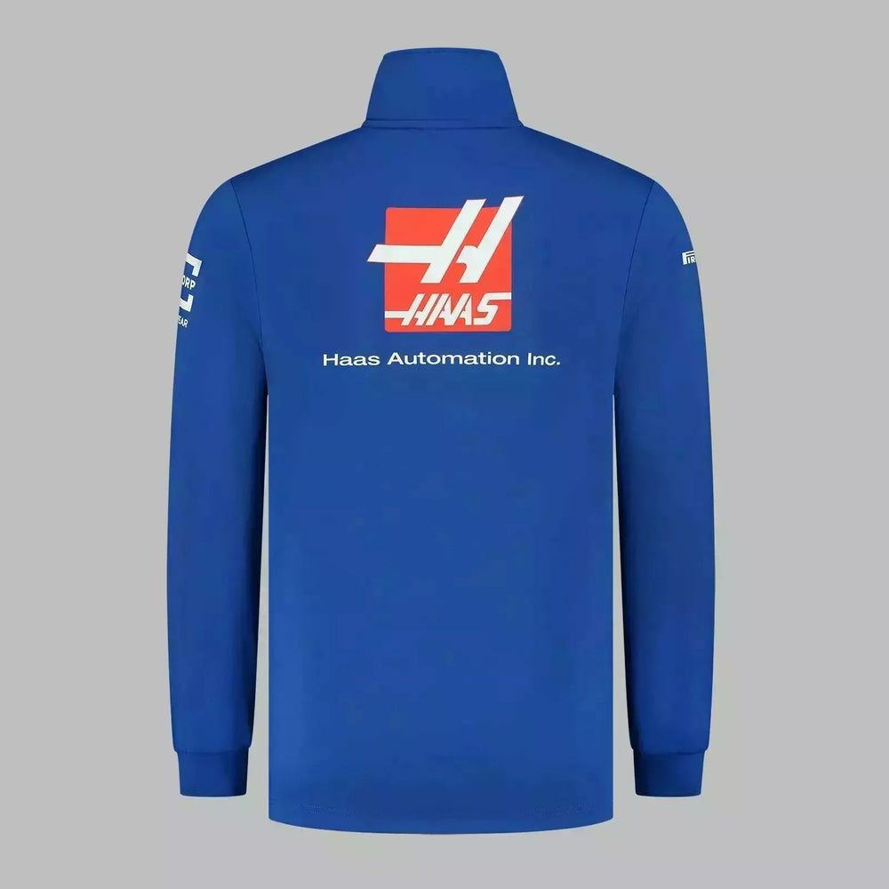 1/4 Zip Haas F1 Team Softshell Jacket Blue 