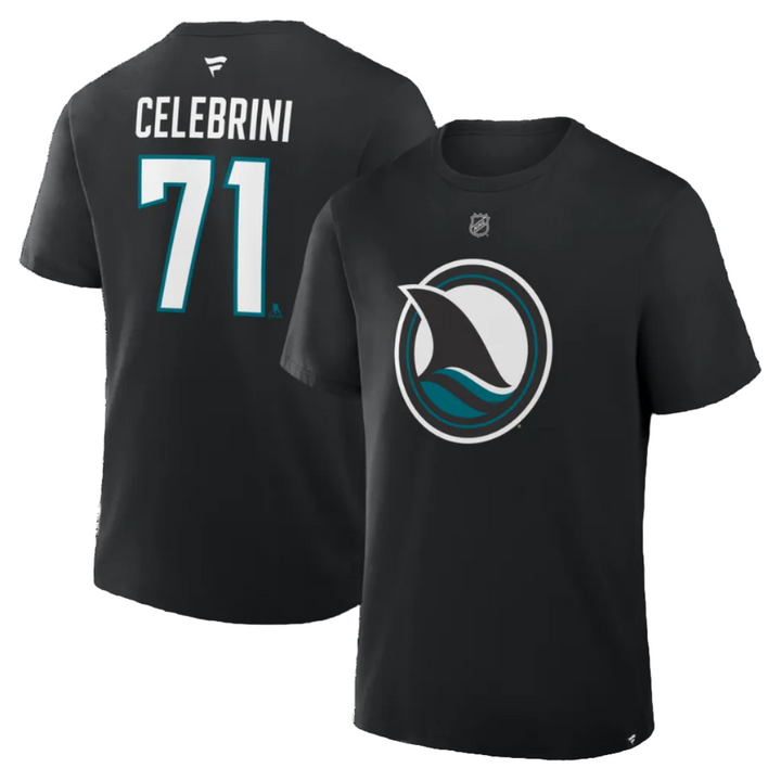 San Jose Sharks Macklin Celebrini Fanatics NHL Authentic Stack Cotton Men&