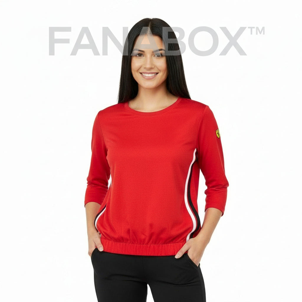 Scuderia Ferrari F1™ Team 3/4 Crew-Neck Women’s Long Sleeve T-Shirt – Red
